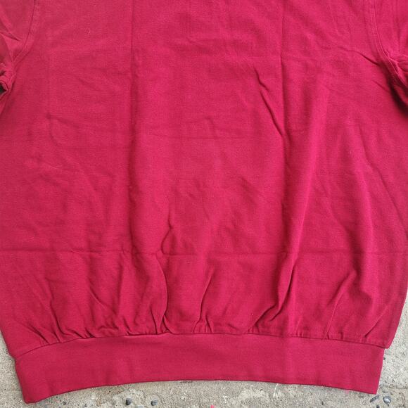 Vintage 90s Haband Boxy Polo Shirt Mens XL Red Casual Old Money Oversized Loose - Picture 5 of 9